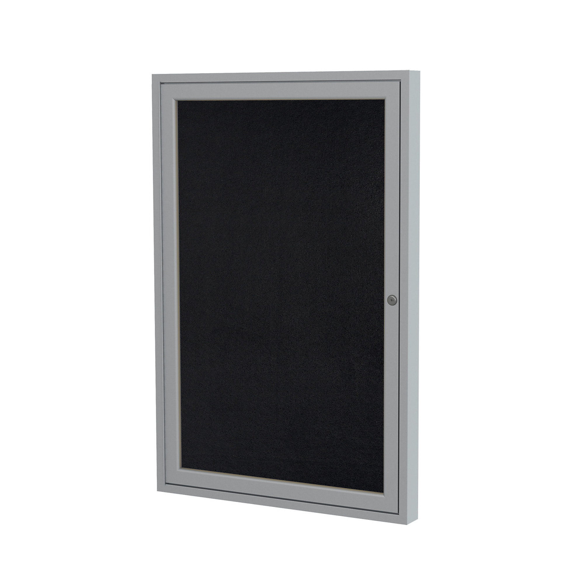 Ghent, 1 Door Rub Bulletin Board w/Alum, 3ft.x2ft., BK, Color Finish Black, Model# PA13624TR-BK